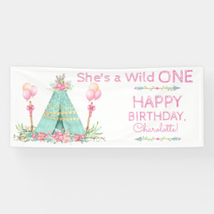Banderoles Première fête d'anniversaire de Wild One