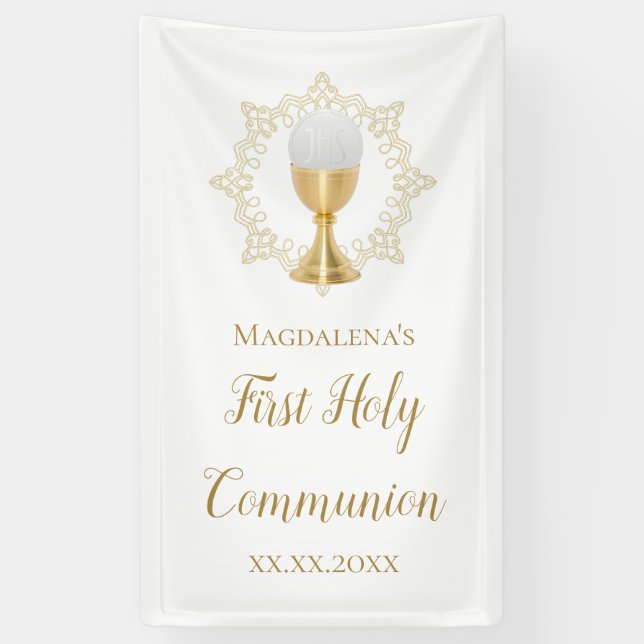 Banderoles Première sainte communion (Vertical)