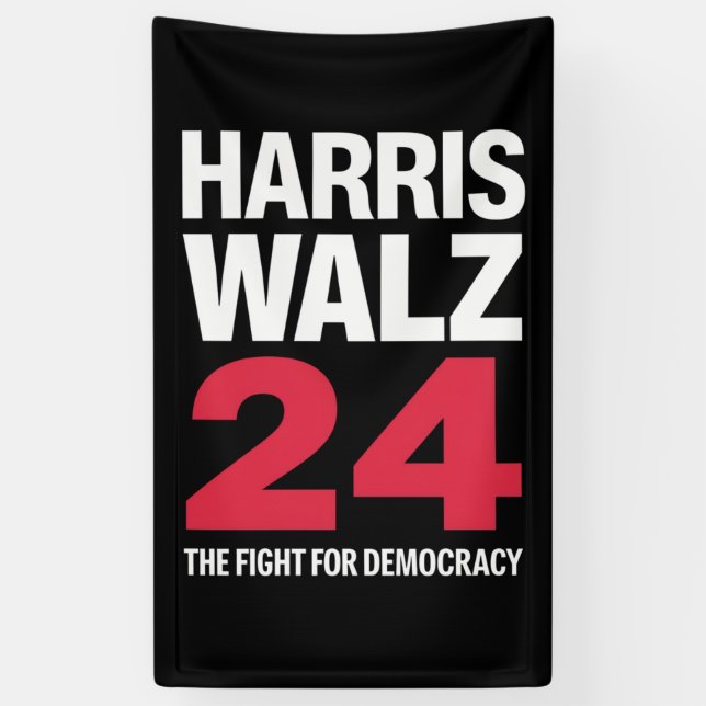 Banderoles Président Elect Kamala Harris & Tim Walz 2024 (Vertical)