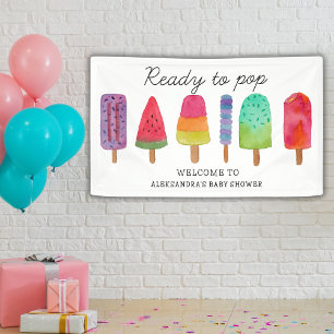 Banderoles Prêt À Pop Baby shower Popsicle Coloré