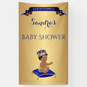 Banderoles Prince Afro-Américain Bleu Royal Or