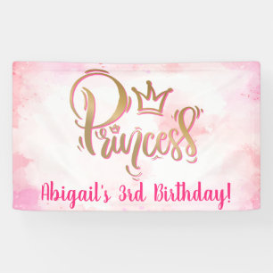 Banderoles Princesse assez rose Birthday