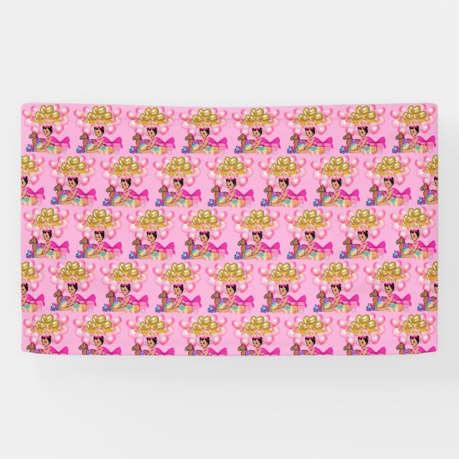 Banderoles Princesse en rose (Horizontal)