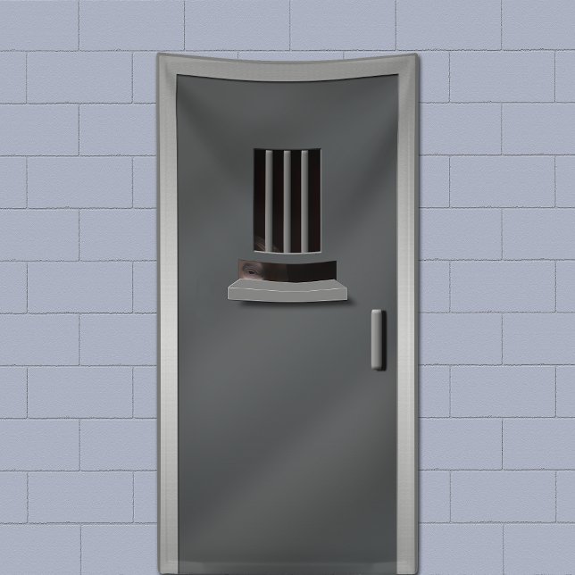 Banderoles Prison Asylum Cellule Porte Peeking détenu Hallowe (Créateur téléchargé)