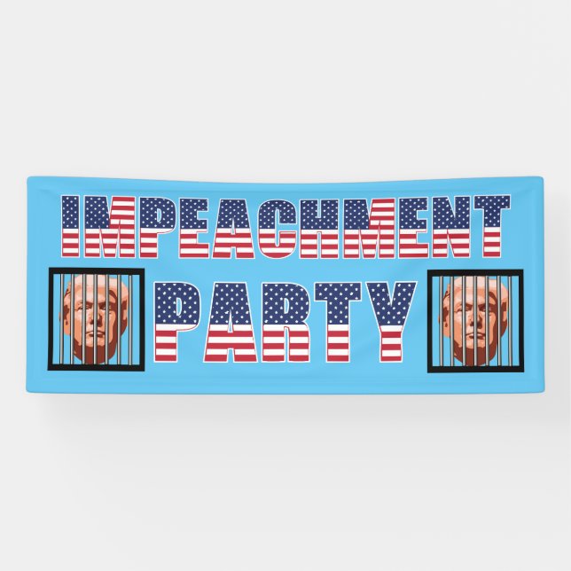 Banderoles Prison Bars Trump Parti d'impeachment (Horizontal)