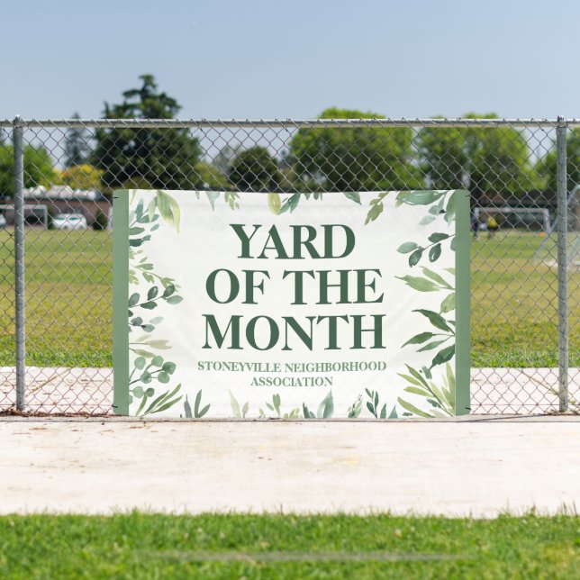 Banderoles Prix Yard of the Month Club Lauréat Personnalisé (Insitu)