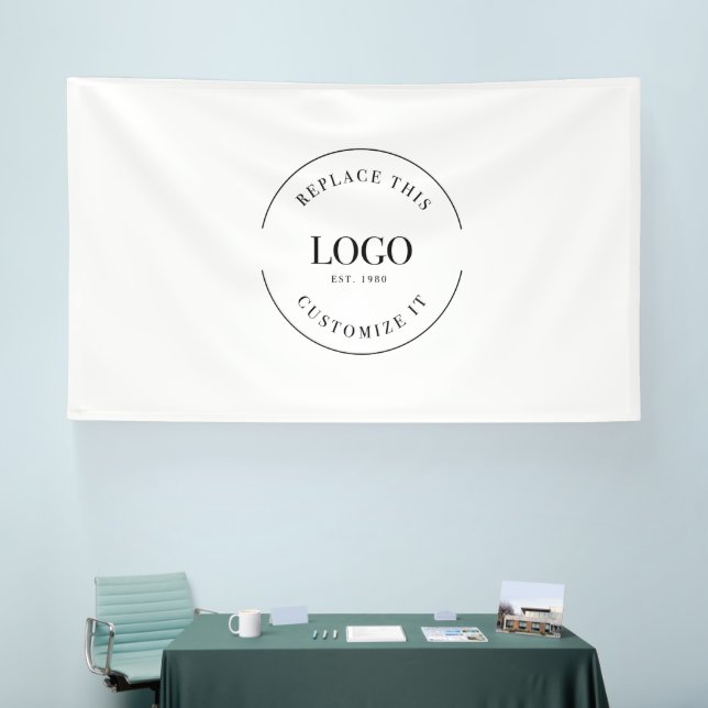 Banderoles Pro Custom Large Logo Entreprise Marque Simple (Salon professionnel)