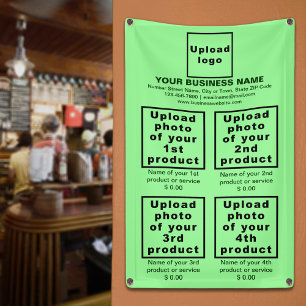 Banderoles Produits ou services d'affaires sur Vert clair