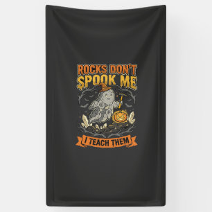 Banderoles Prof de géologie d'Halloween épouvante