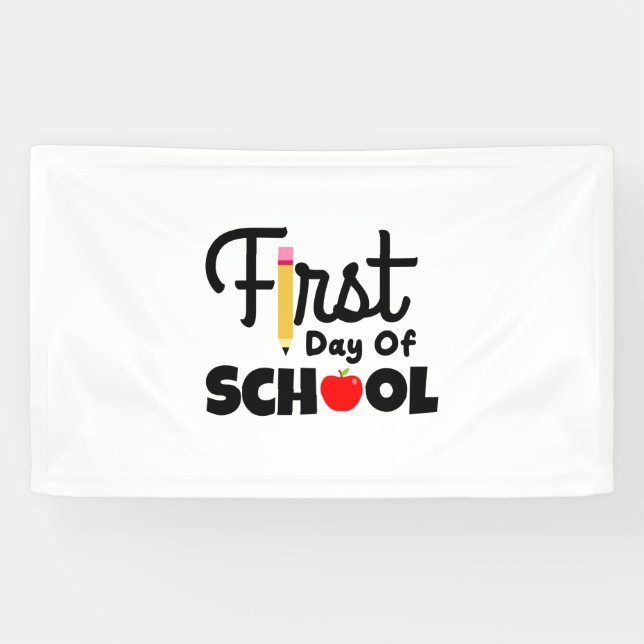 Banderoles Professeur Cadeaux | Premier Jour D'École (Horizontal)