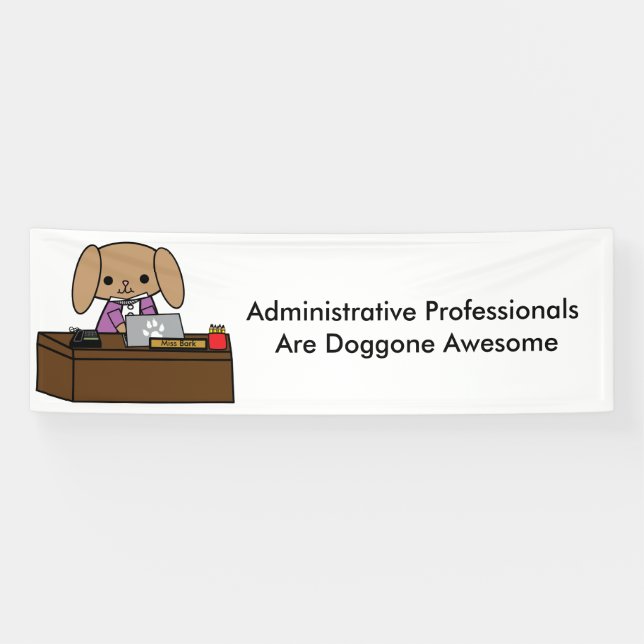 Banderoles Professionnels administratifs Doggone Awesome Chie (Horizontal)