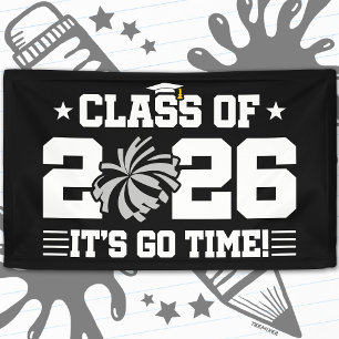 Banderoles Promotion 2026 Gray Cheer Graduation C'est Parti