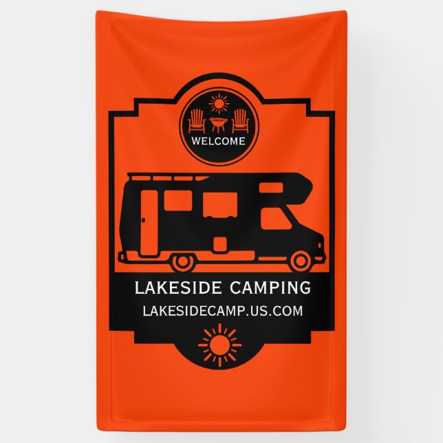 Banderoles Promotion de camping-caravan (Vertical)