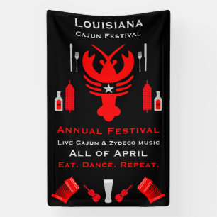 Banderoles Promotion du Festival Cajun