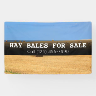 Banderoles Publicité Hay Bales À Vendre Farm Business Banner