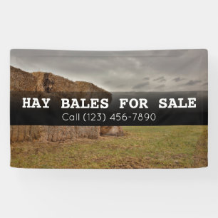 Banderoles Publicité Hay Bales À Vendre Farm Business Banner