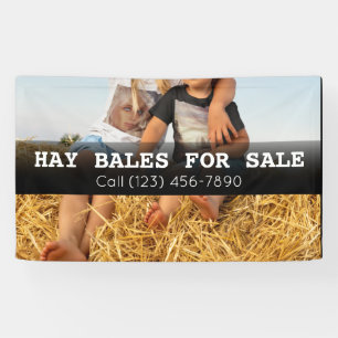 Banderoles Publicité Hay Bales À Vendre Farm Business Banner