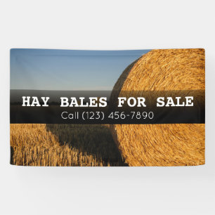 Banderoles Publicité Hay Bales À Vendre Farm Business Banner