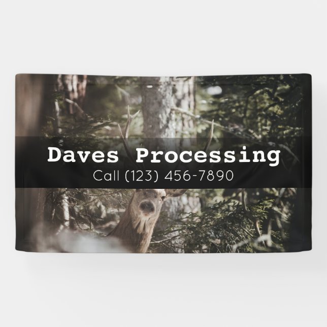 Banderoles Publicité Jeu Deer Animal Processing Interdiction  (Horizontal)
