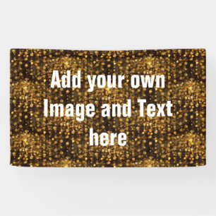 Banderoles PURE Diamants d'or Motif + votre texte / photo