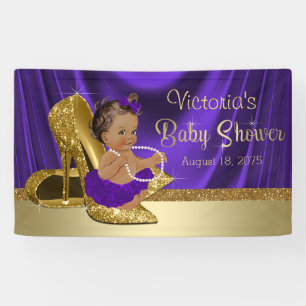 Banderoles Purple Gold High talon Chaussure Ethnique Fille Ba