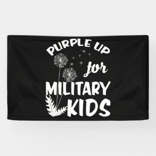 Banderoles Purple Up for Military Kids Dandelion Mois