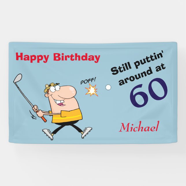 Banderoles Puttin' Environ 60 Golf Anniversaire (Horizontal)
