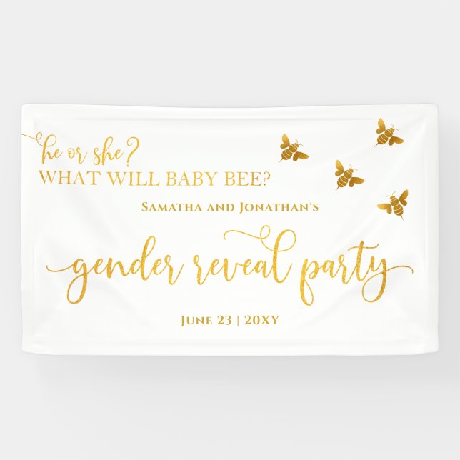 Banderoles Que va révéler le genre Baby Bee (Horizontal)