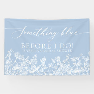 Banderoles Quelque chose de bleu Fête des mariées florale arr