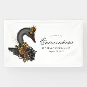 Banderoles Quinceañera Cygne Noir