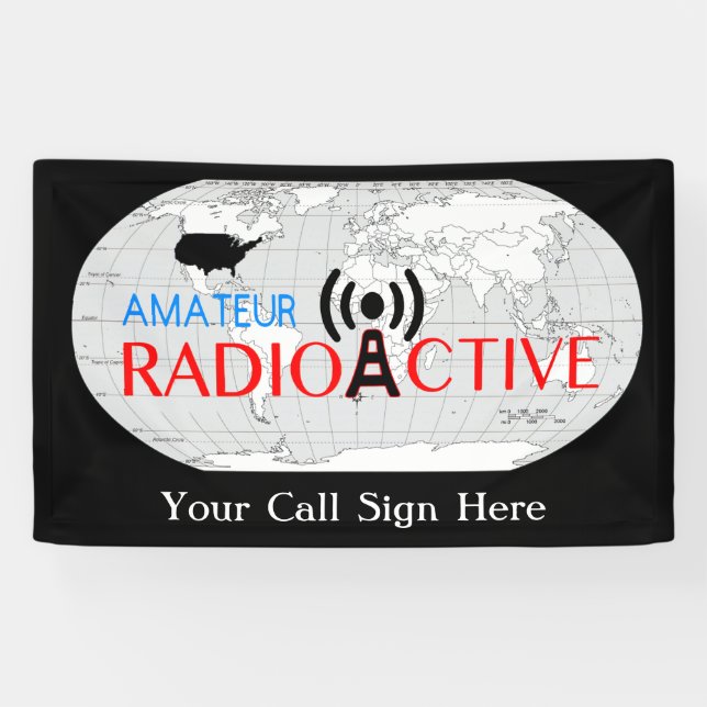 Banderoles Radio amateur mondiale (Horizontal)