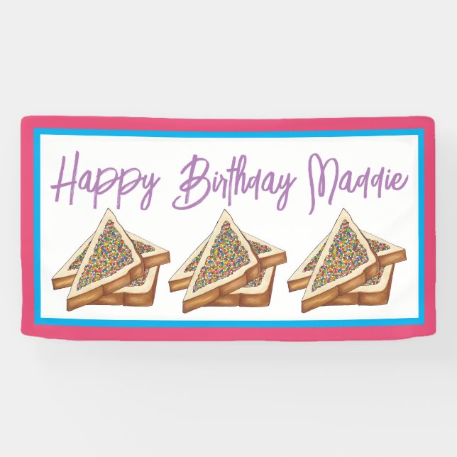 Banderoles Rainbow Birday Party Australian Fairy Pread Food (Horizontal)