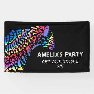 Banderoles Rainbow Jaguar Parti Personnalisé
