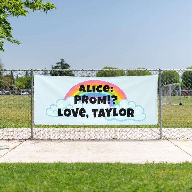 Banderoles Rainbow Prom Proposal Banner (Insitu)