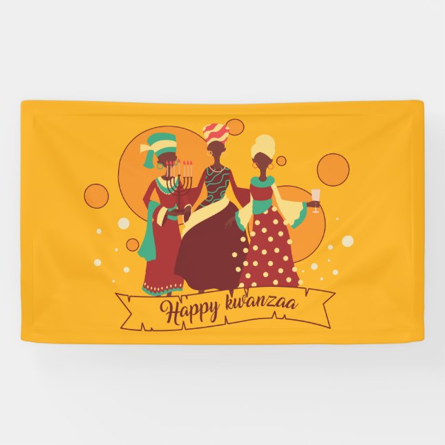 Banderoles Rassemblement de Kwanzaa (Horizontal)