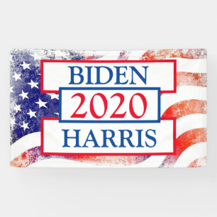 Banderoles Rassemblement de soutien électoral de Biden et Har