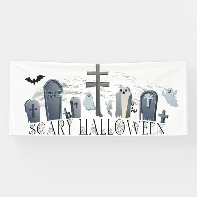 Banderoles Rassemblement éffrayant d'Halloween des Ghouls au  (Horizontal)