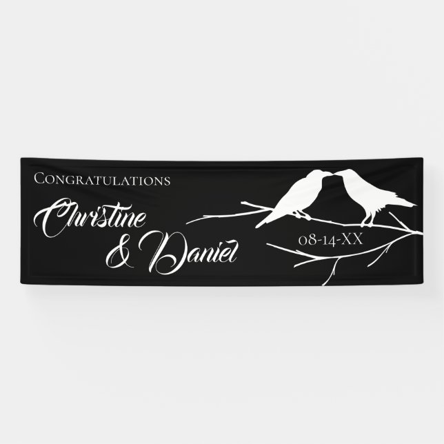 Banderoles Ravens Mariage gothique (Horizontal)