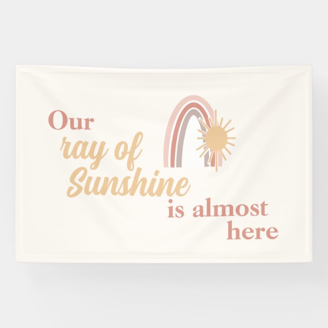 Banderoles Ray of Sunshine Boho Arc en ciel (Horizontal)