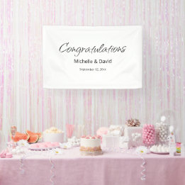 Banderoles Réception De Mariage De Boho Moderne Simple Script