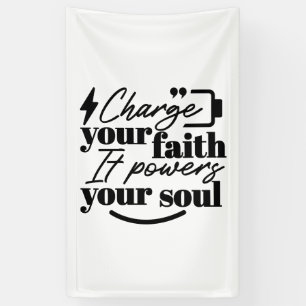 Banderoles Rechargez Votre Foi – Citation Inspirante Chrétien
