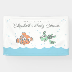 Banderoles Recherche de Baby shower Nemo & Squirt