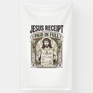 Banderoles Reçu de Jésus payé en totalité Reçu de Jésus payé 