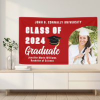 Red Graduate Photo Arch 2025 Graduation Party