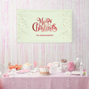 Banderoles Red Joyeux Noël Typographie Festive Police