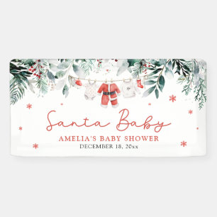Banderoles Red Père Noël Baby Christmas Baby Clothes Baby sho