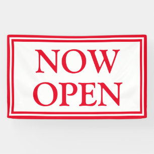 Banderoles Red White Business maintenant ouvert