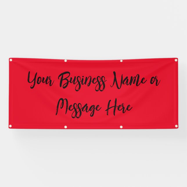 Banderoles "Remarkable Red" Banner with Text  (Horizontal)