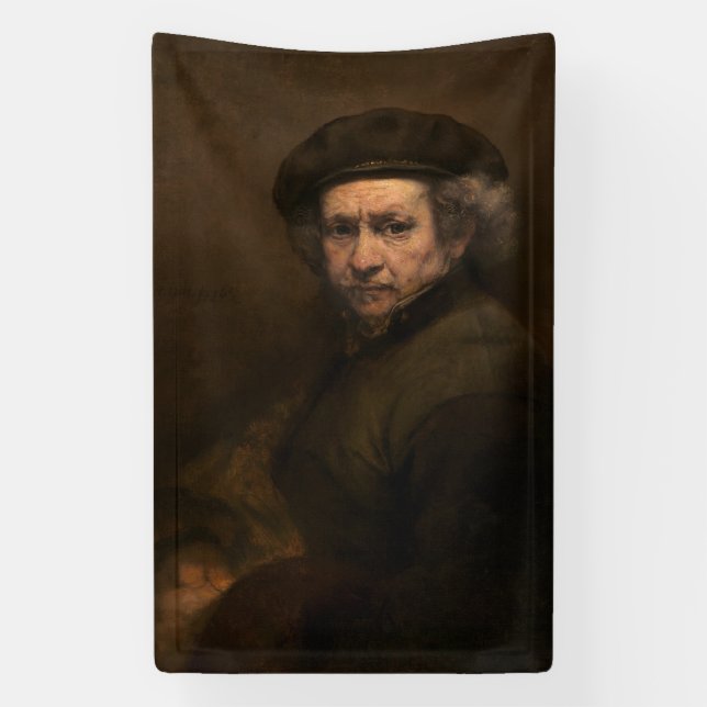 Banderoles Rembrandt Self Portrait : Peintre Néerlandais de l (Verticale)