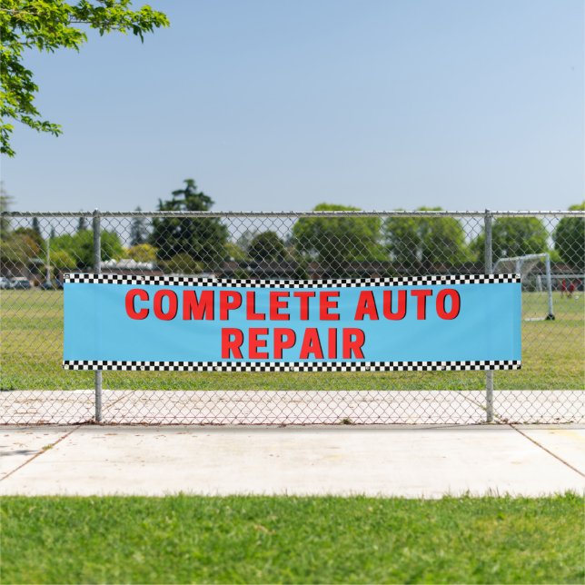 Banderoles Réparation automatique terminée À damiers indicate (En situation)